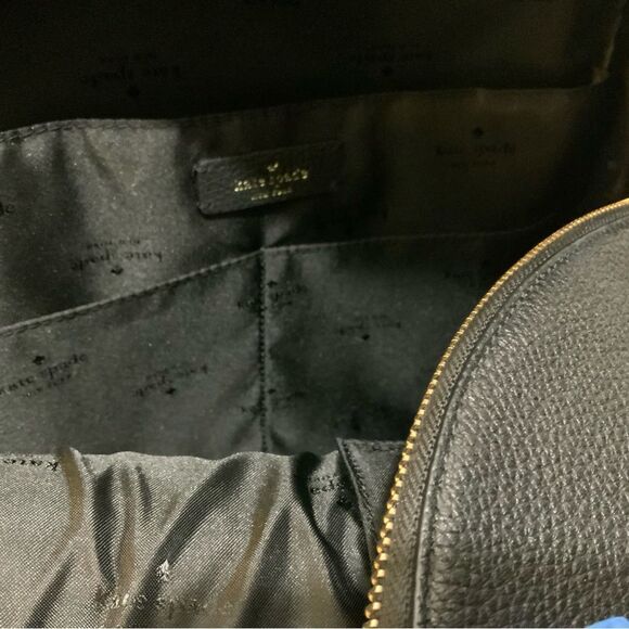 Kate Spade Leila Dome Backpack Black Pebbled Leather K8155 NWOT $399 Retail - Picture 5 of 9
